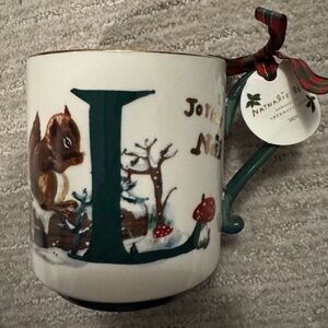 Nathalie Lete Stoneware Holiday Monogram Mug L